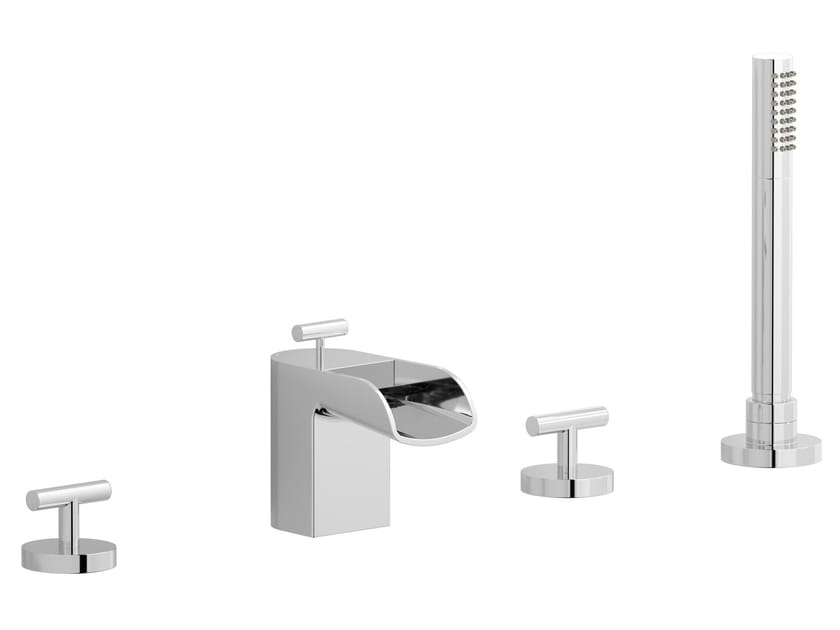 Смеситель для ванны с 4 отверстиями с водопадом и ручным душем IB Love me ARCH-00149416