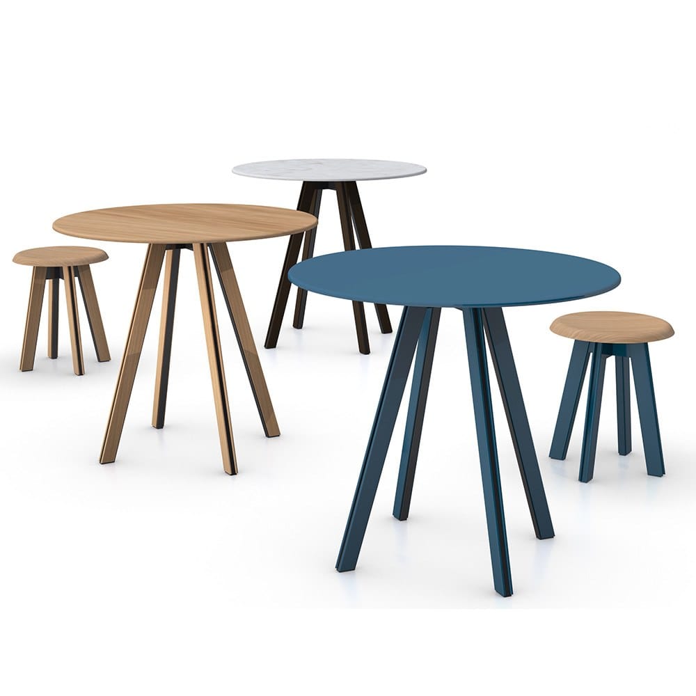 Круглый стол из железа и дерева Vela Arredamenti Jean ARCH-00045761 - Вид №5