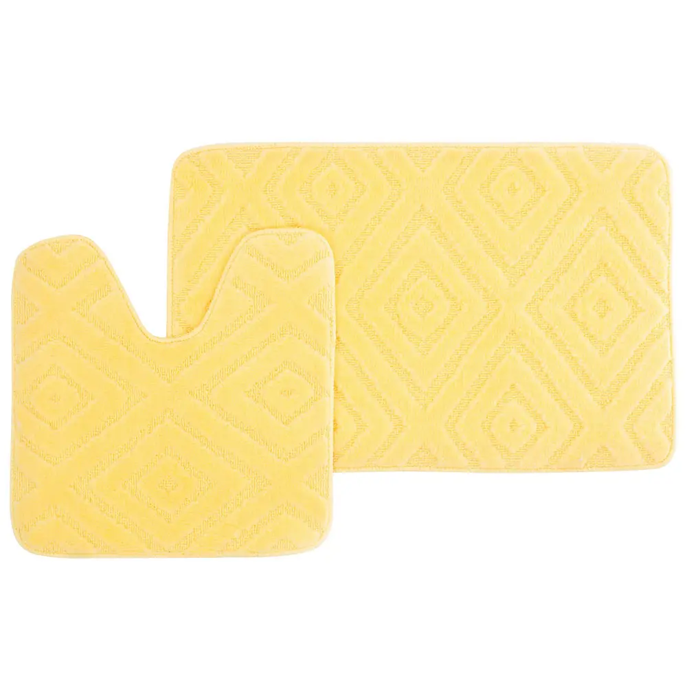 Набор ковриков «Геометрия» цвет песочный АКВАЛИНИЯ STLM-2176449 - Вид №1