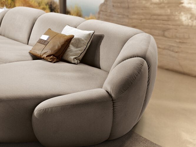 Тканевый диван с полуостровом Max Divani PANUMA ARCH-00112424 - Вид №5