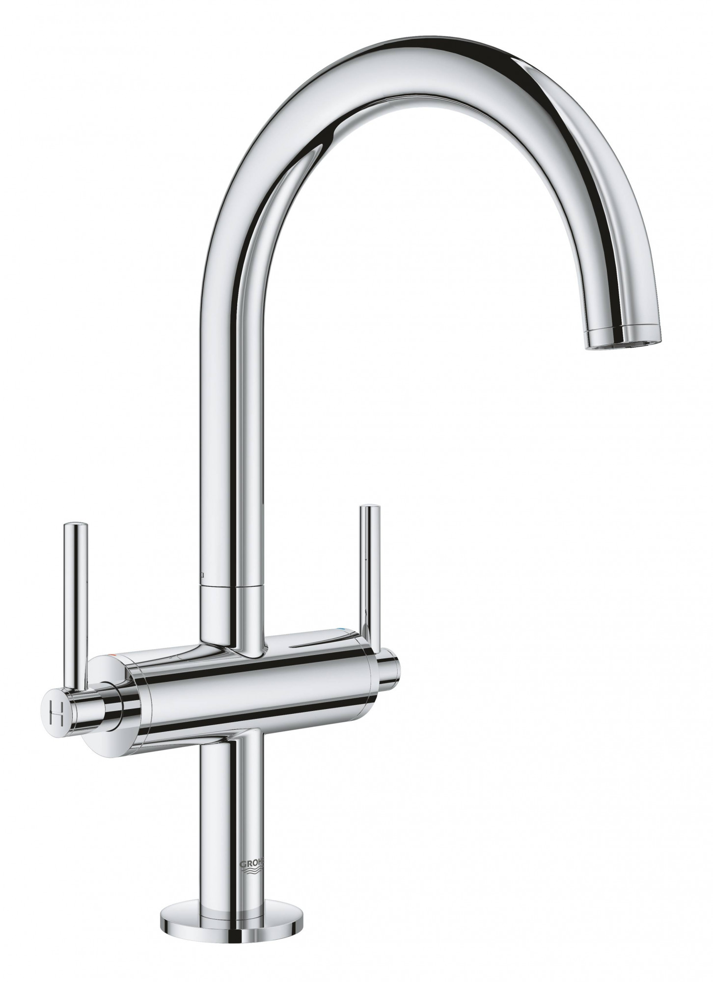 Смеситель GROHE Atrio New двухвентильный для раковины на 1 отверстие, хром (21022003)