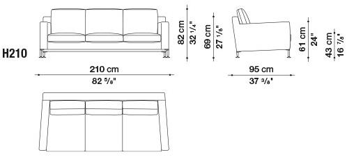 B&B Italia 3-х местный тканевый диван Harry sun-id-1344871 - Вид №4
