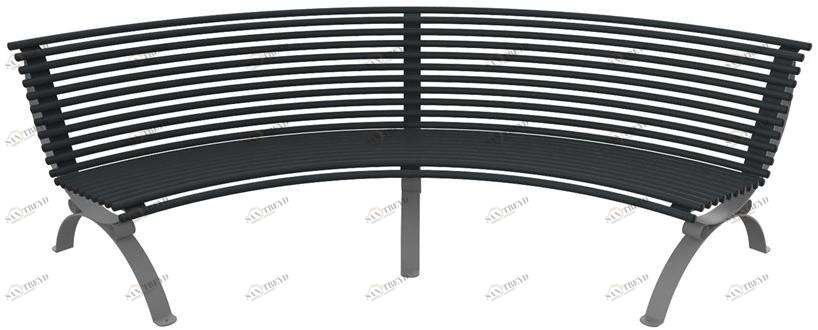 Lazzari Изогнутая металлическая скамья со спинкой Positano sun-id-1487510