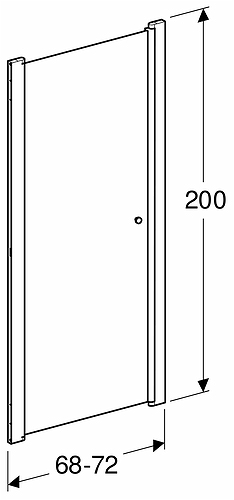 500.955.00.5 Распашная дверь IDO Showerama 10-0, IDO Showerama 10-0, матовый профиль / прозрачное стекло, 800 мм  - Вид №5