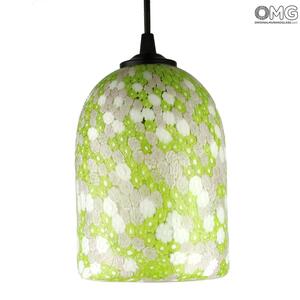 4048 ORIGINALMURANOGLASS Потолочный светильник Миллефиори нежно-зелёный - муранское стекло OMG 12 см
