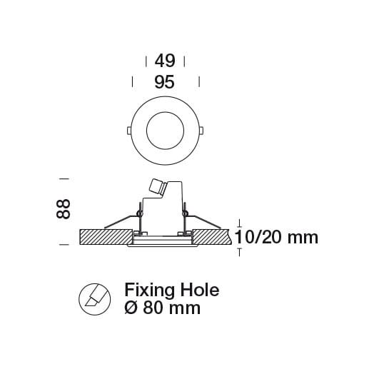 Утопленный светодиодный прожектор Platek микро ARCH-00059040 - Вид №1