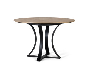 Круглый травертиновый стол