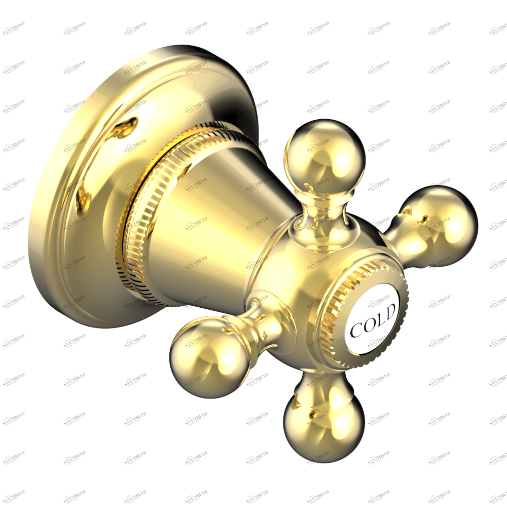 G08-30B/C Маховик для встраиваемого в стену вентиля для холодной воды Thg-paris Pompadour Золото G08 30B/C CAT.F