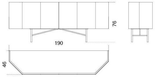 Gallotti&Radice Комод из дерева, покрытого закаленным стеклом Misty venice sun-id-1479728 - Вид №2