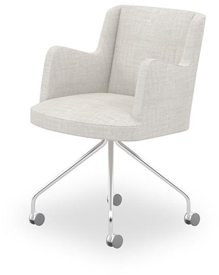 ESTEL GROUP Фетровое кресло в современном стиле с 4-мя спицами и подлокотниками с колесами Embrasse sun-id-1453315 - Вид №1