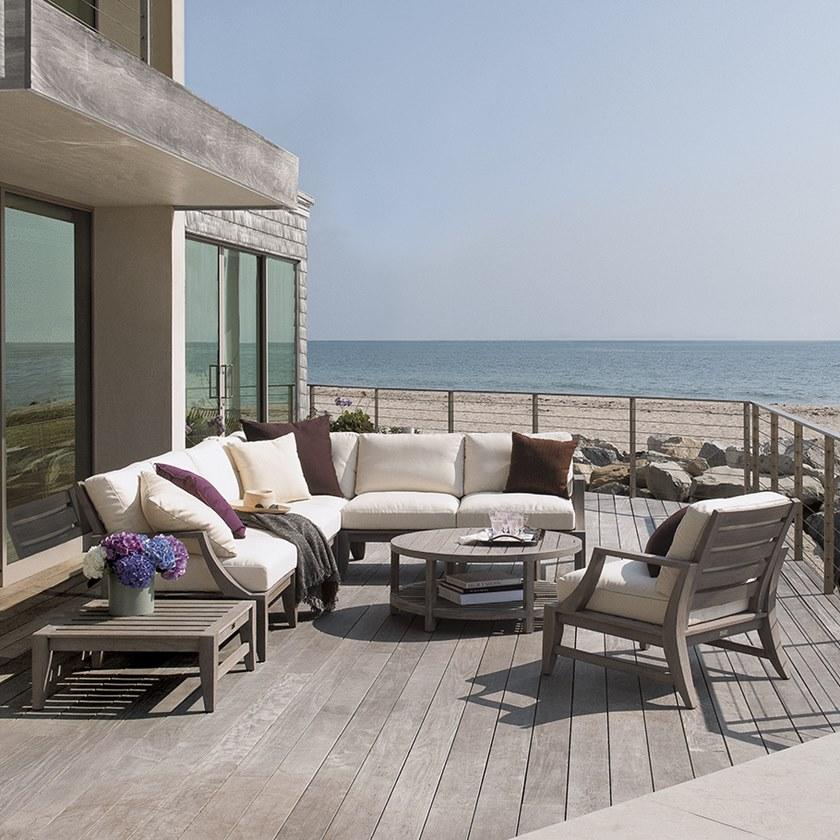 JANUS et Cie Большой центральный модуль из тика для модульного дивана Relais sun-id-1412646 - Вид №8