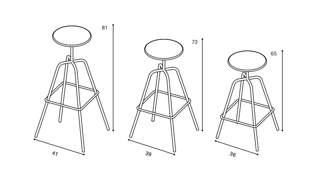 Высокий стул из стали и дерева Atelier Haußmann HERRENBERGER ARCH-00104899 - Вид №11
