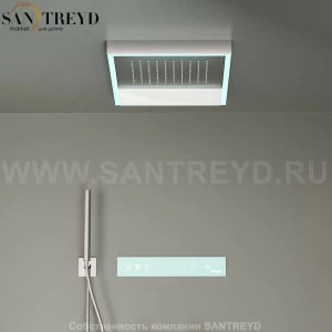 Effegibi FEELGOOD.1 Потолочный душ с сенсорной панелью управления и ручным душем хромированный сатин PP50000043