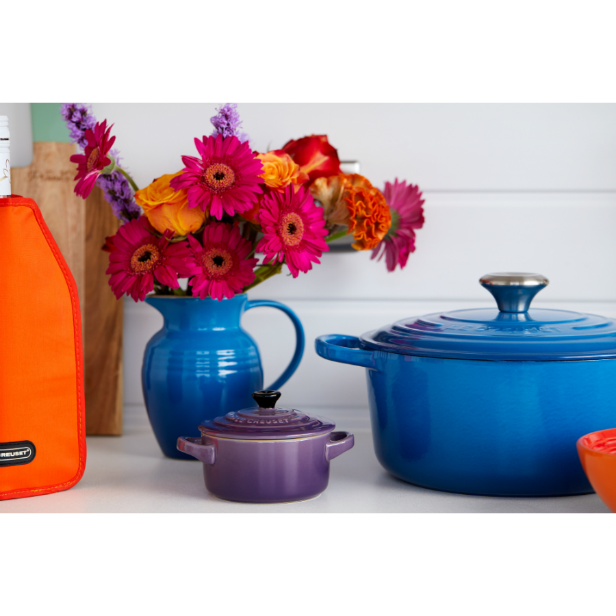 Кастрюля чугунная Le Creuset, Ø24 см, голубая 21177242002430 - Вид №3