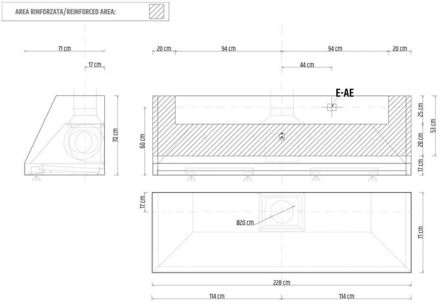 Officine Gullo Профессиональная настенная металлическая вытяжка в современном стиле со встроенной подсветкой sun-id-1441355 - Вид №8