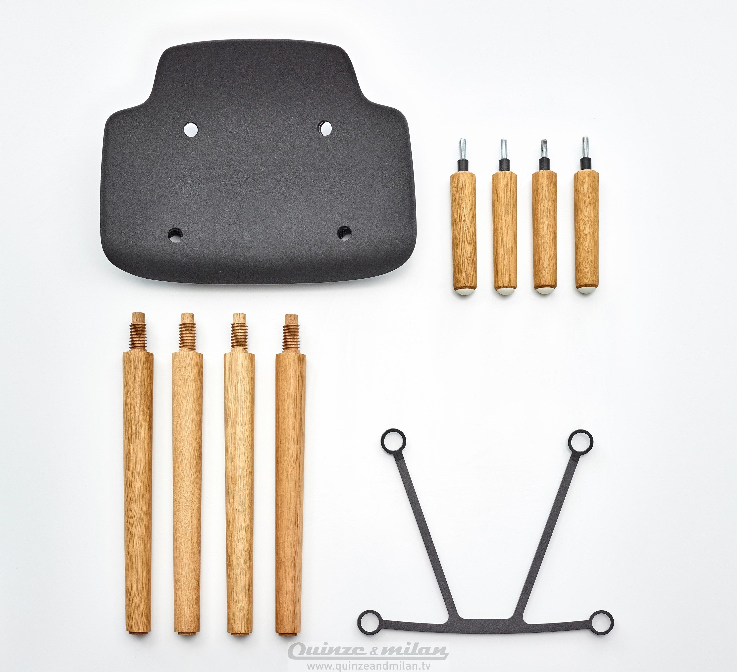 Табурет из дерева и полипропилена Quinze & Milan ARCH-00101580 - Вид №7