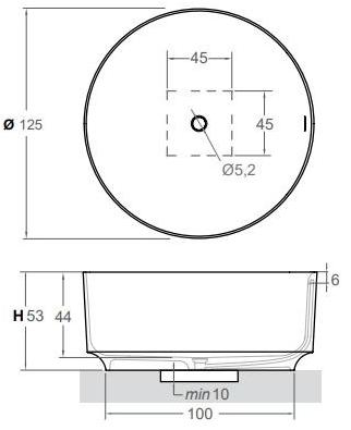 INBANI Отдельностоящая круглая ванна с твердой поверхностью Arc sun-id-1439975 - Вид №1