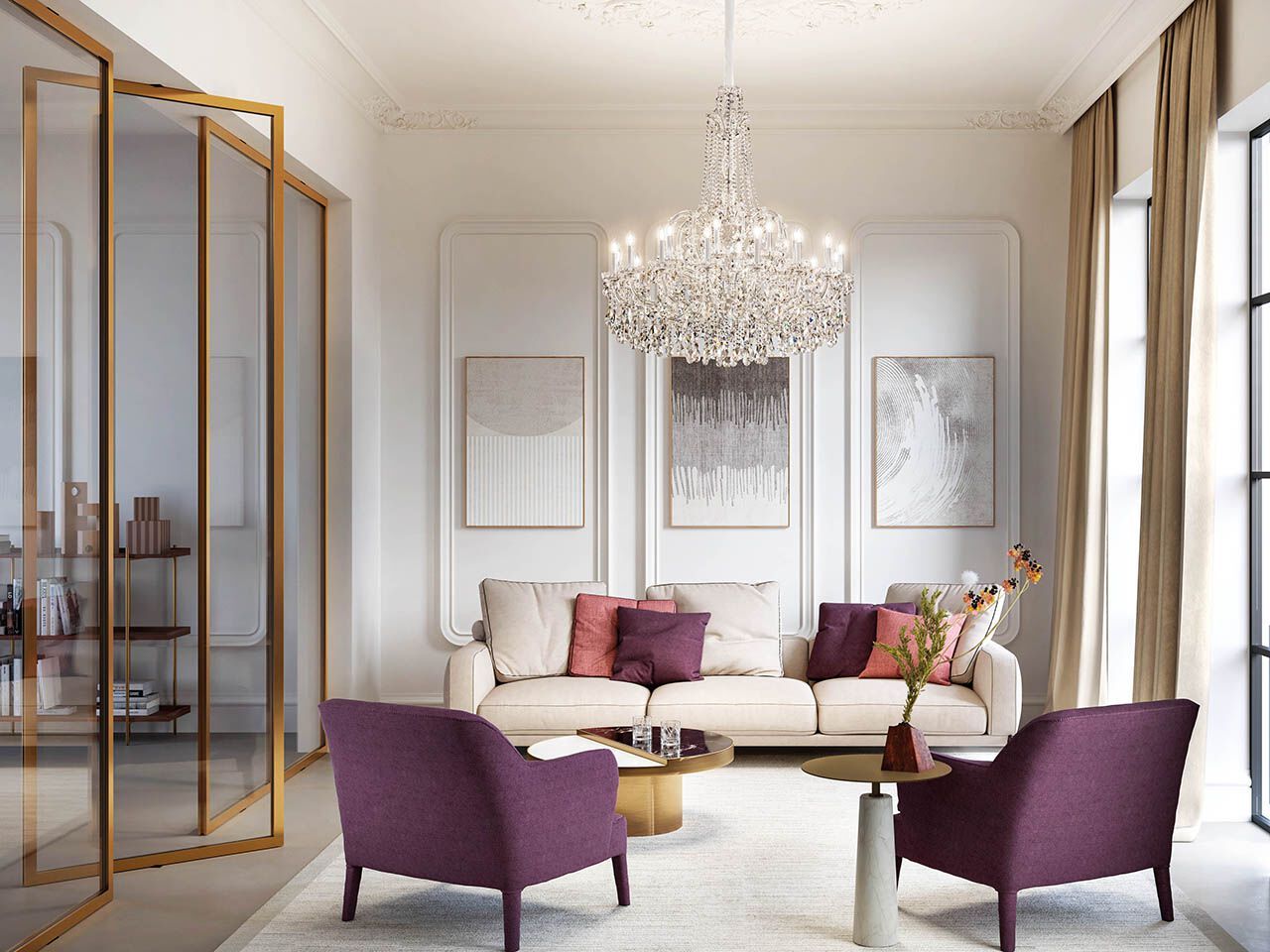 Подвесной светильник с кристаллами Masiero Aqaba ARCH-00087893 - Вид №1