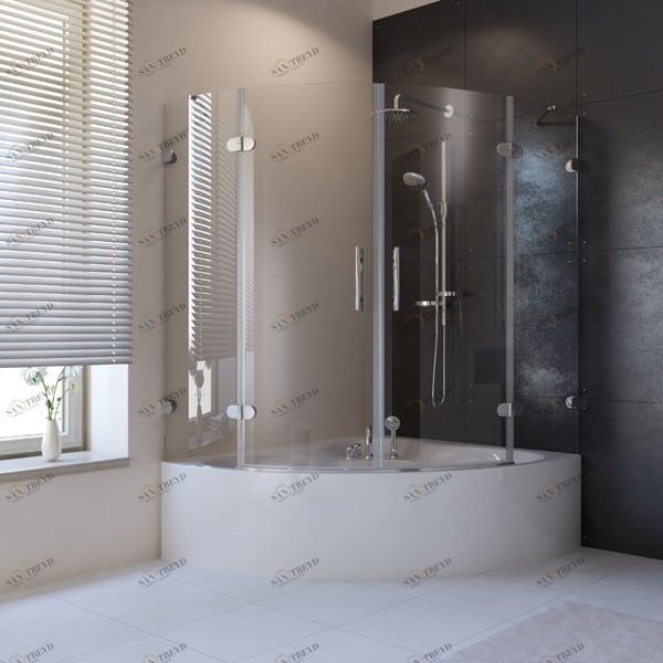 140X140GV004R Душевое ограждения на борт вынны GUTEWETTER Германия LUX