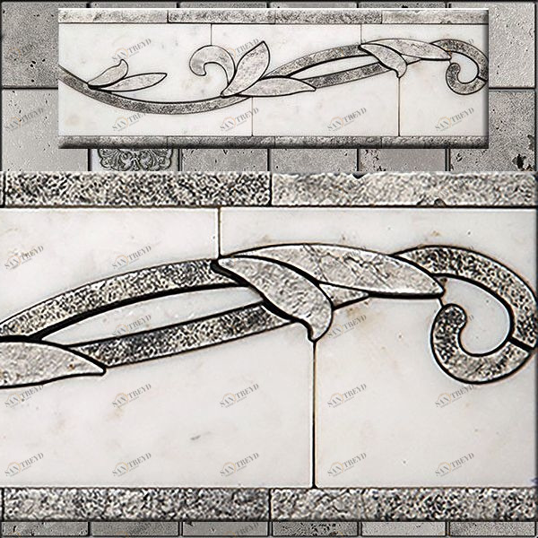 БОРДЮР ИЗ МРАМОРА LN-2 SKALINI FLORAL LN2