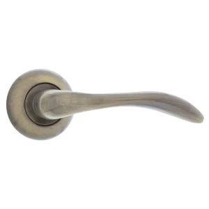 Ручки дверные на розетке Puerto AL 504-08, алюминий, цвет античная бронза