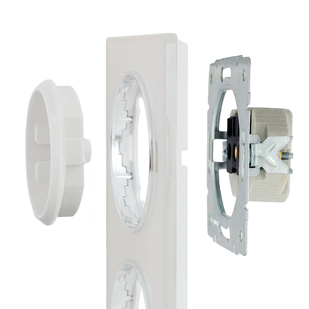 ONEKEYELECTRO Florence: тройная стеклянная рамка для розеток в бежевом цвете 82838544 STLM-0036875 - Вид №3