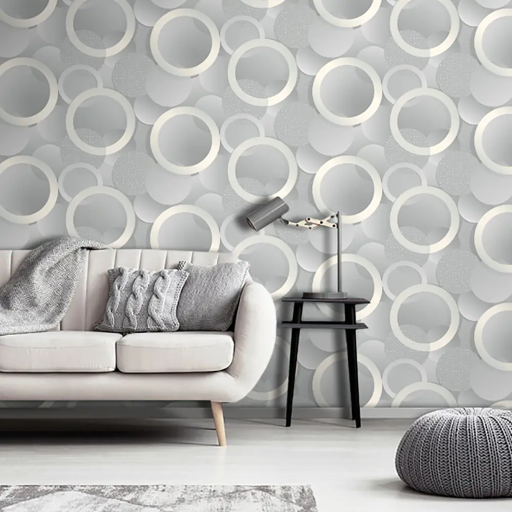 Обои флизелиновые Erismann Orbita светло-серые 1.06 м ЭР60800-02 STLM-2146213 - Вид №3