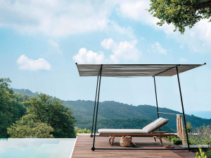 Металлическая беседка с колесами