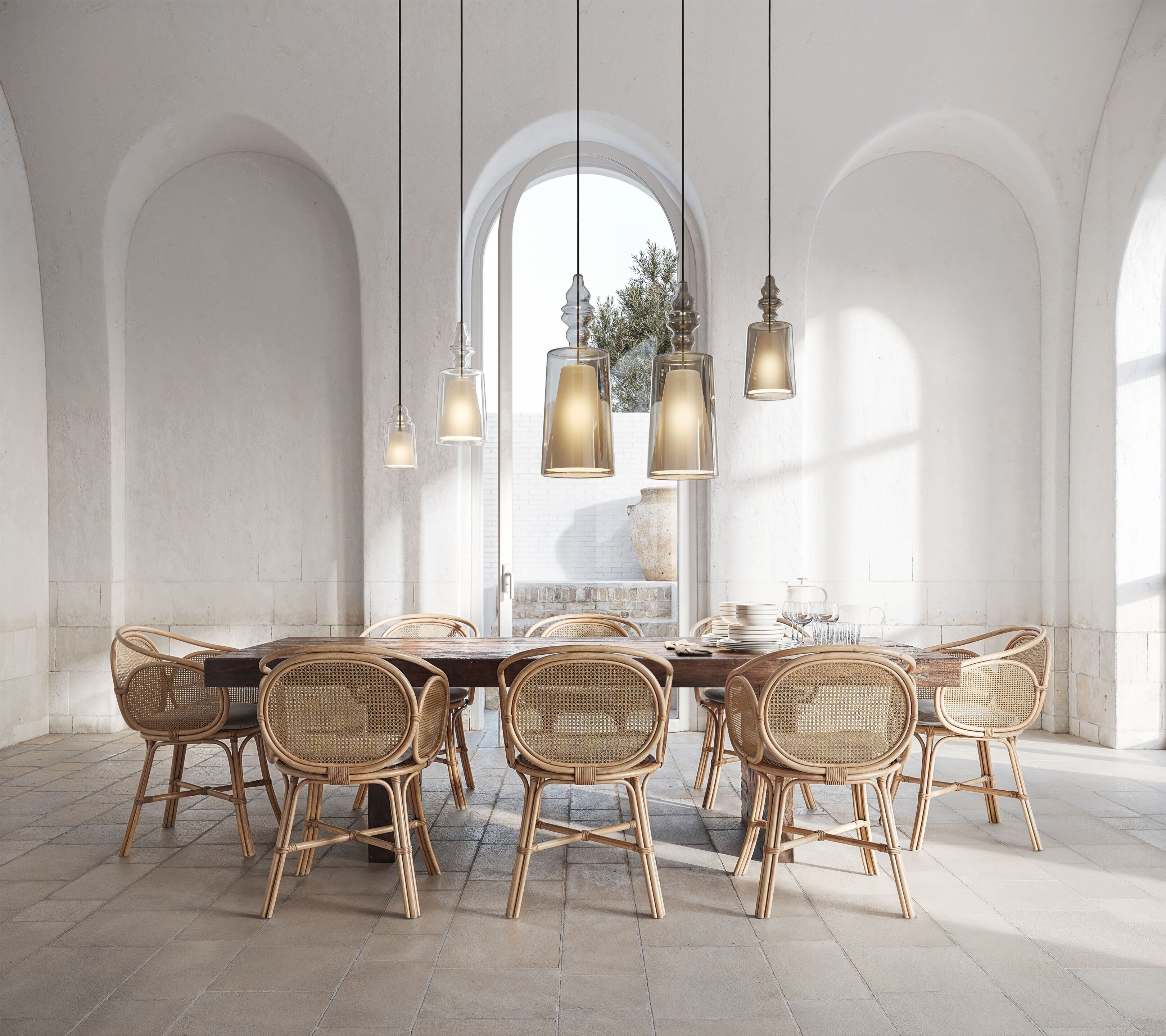 Подвесной светильник из боросиликатного стекла Karman Alibaglass ARCH-00142377 - Вид №4