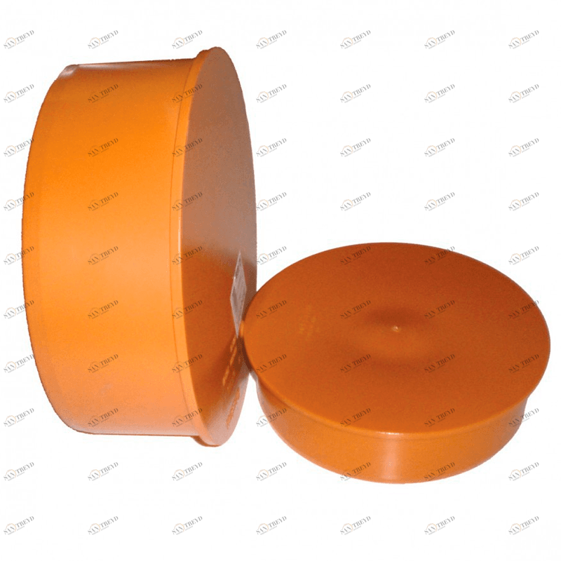 Заглушка для наружной канализации Д 110 рыжая Политек 6378