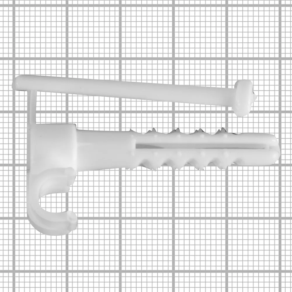 Дюбель-скоба для круглого провода 8х45 мм цвет белый пластик 45 шт ВС-ГРУПП STLM-2132809 - Вид №3