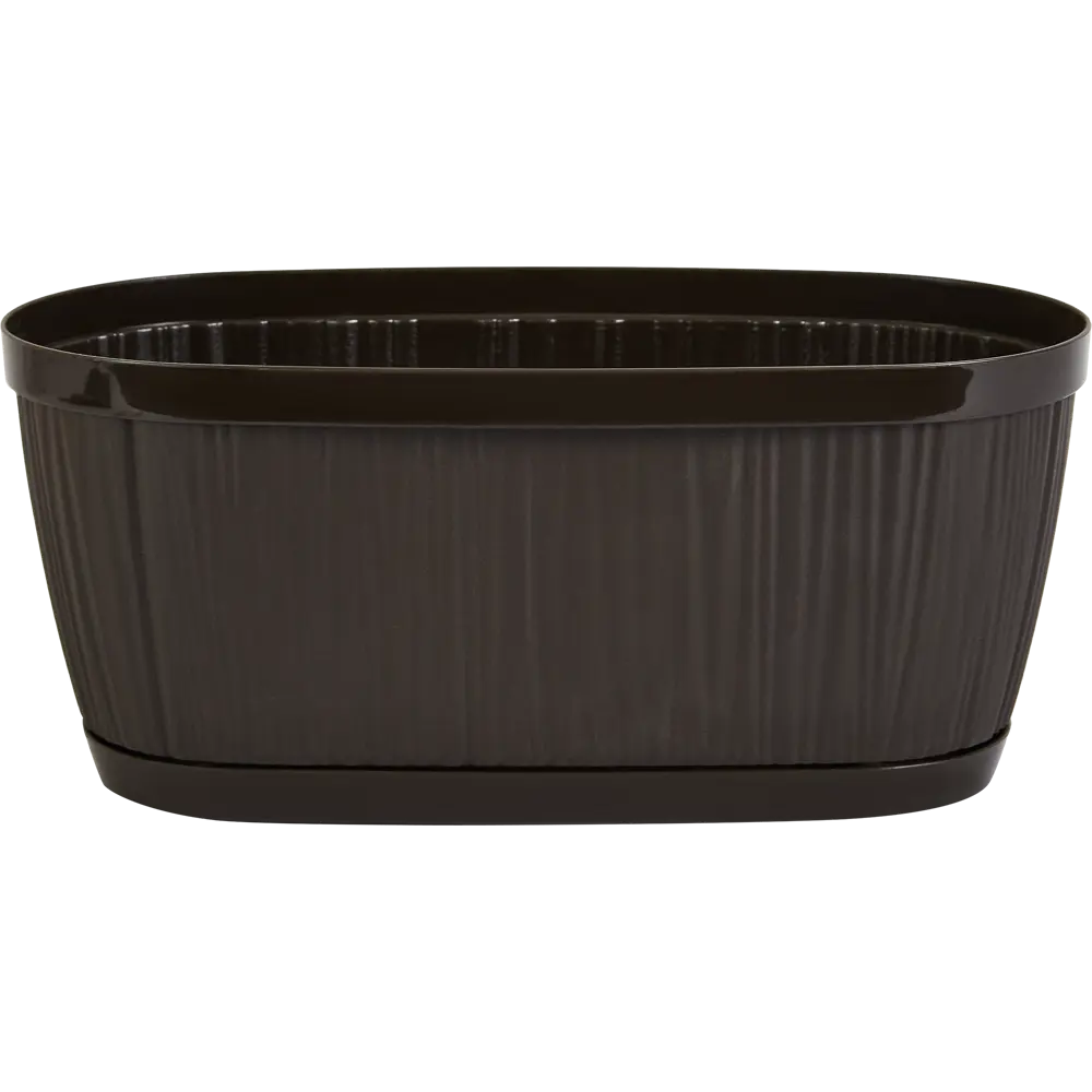 Горшок цветочный Ingreen Barcelona 14.4x27.7 h12.2 см v2.7 л пластик серый STLM-2005355