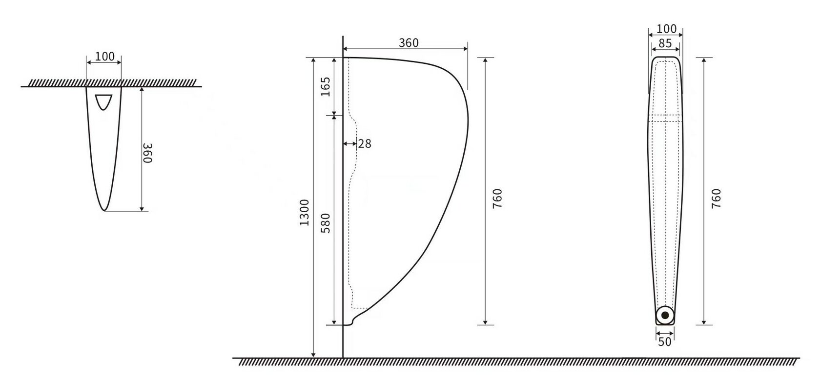 Писсуары SL-6006 SANTILINE  - Вид №1