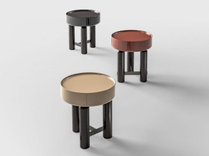 Деревянная круглая тумбочка