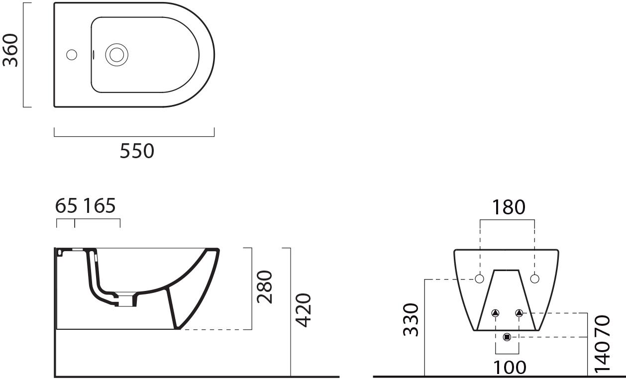 Биде подвесное Gold platinum GSI ceramica sun-id-1441260 - Вид №6