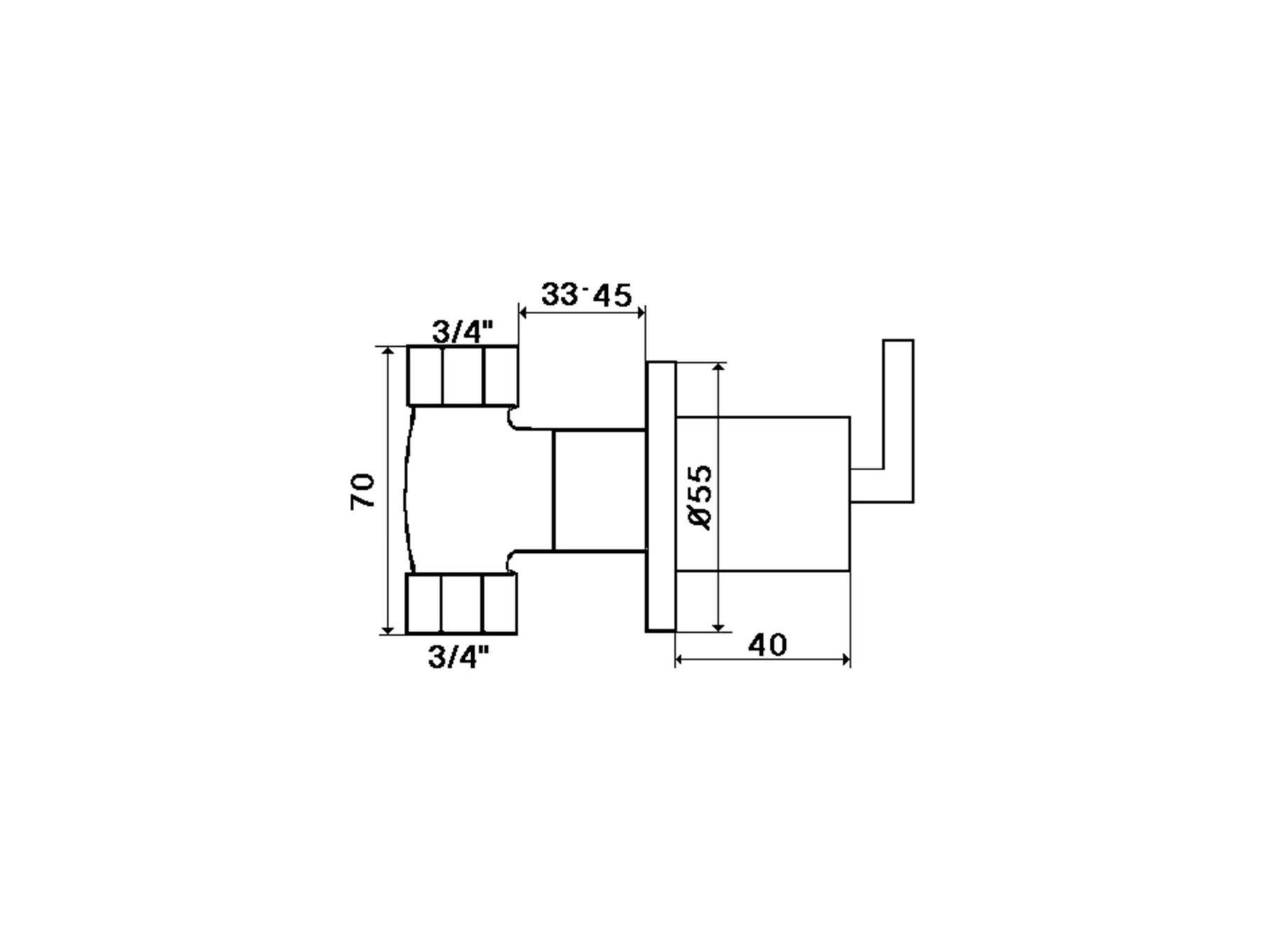 Смеситель для душа с одним отверстием rvb ARCH-00061638 - Вид №2