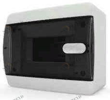 Бокс внешний на 4 модуля Tekfor (черная прозрачная дверь) 7281