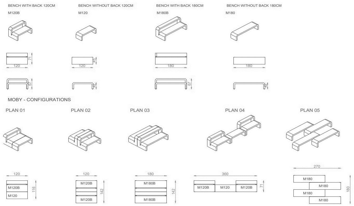 B&T Design Скамья со спинкой sun-id-1348313 - Вид №3