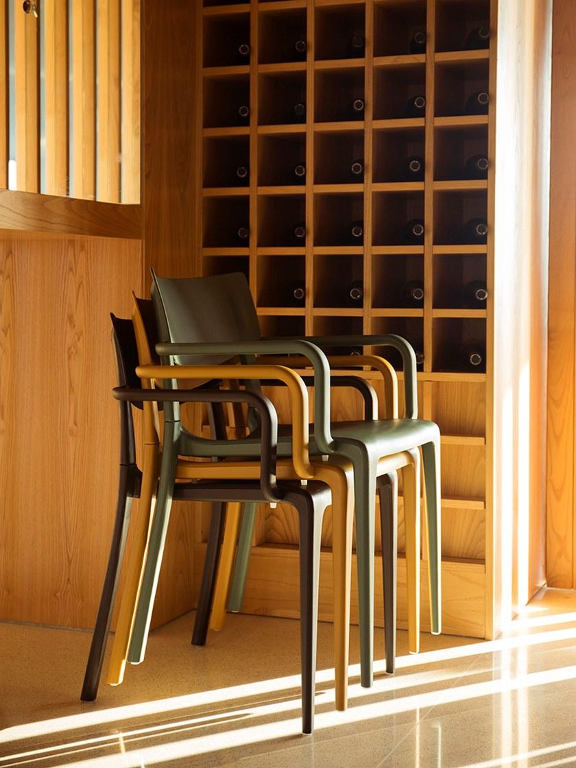 Ezpeleta Штабелируемый садовый стул из полипропилена с подлокотниками  Mn-tow00  - Вид №6