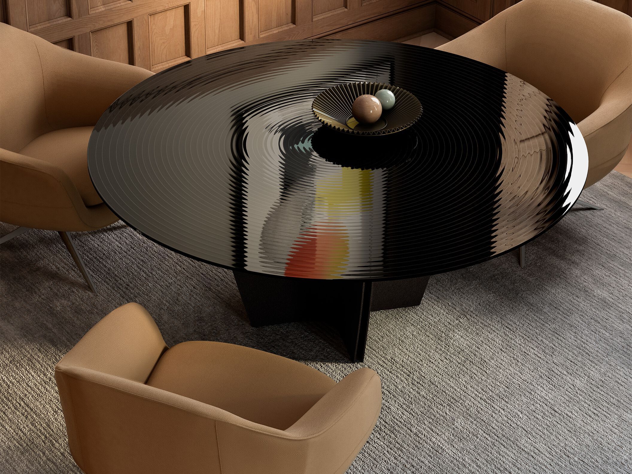 Круглый стеклянный обеденный стол Arketipo GAMBLER ARCH-00123216 - Вид №3