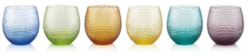 IVV Набор из 6 цветных стеклянных стаканов для воды Multicolor 5652.1 - Вид №1