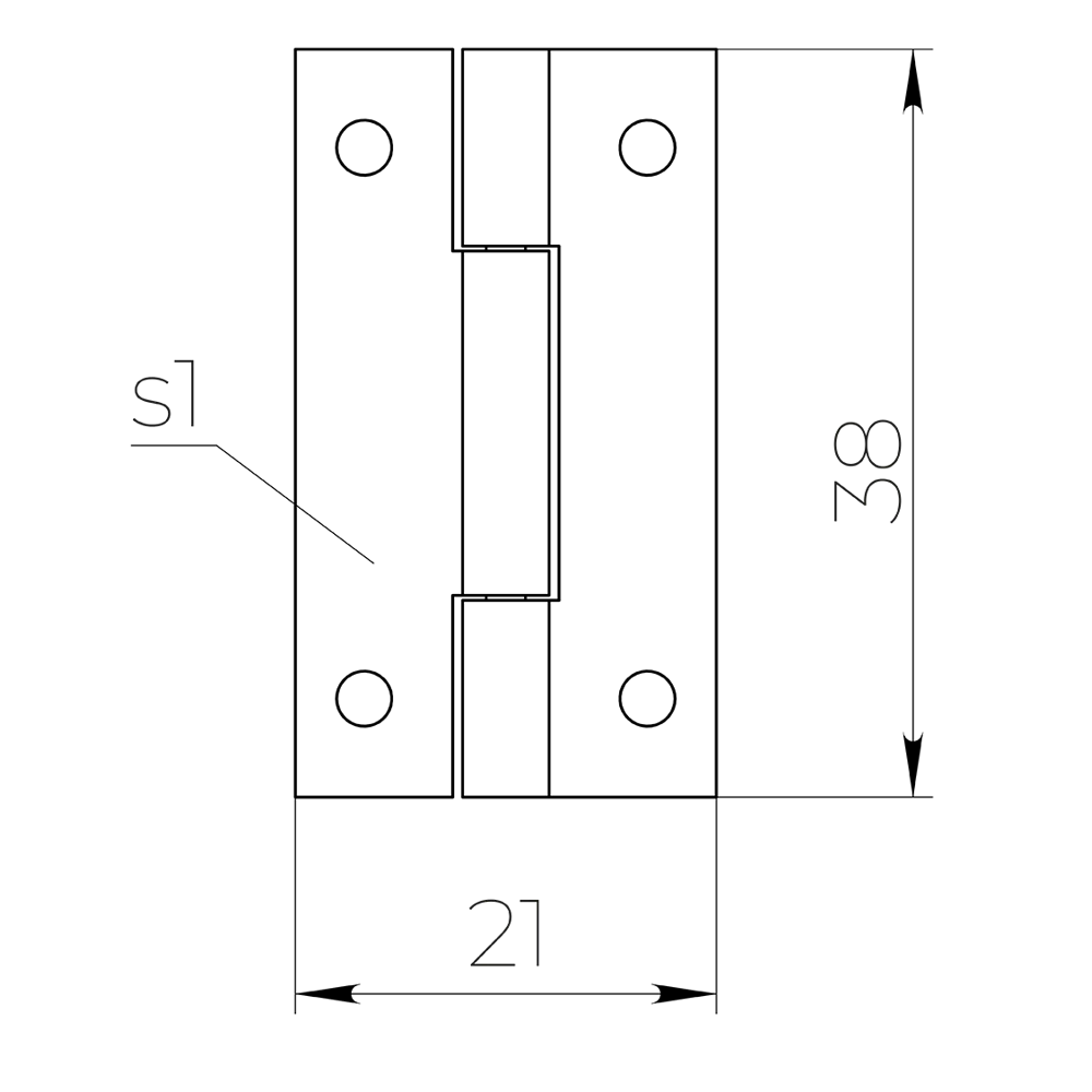 Накладная петля карточная Ajax 24x36 мм оцинкованная 2 шт STLM-2065032 - Вид №4