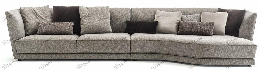 Frigerio Salotti Угловой диван из ткани с шезлонгом sun-id-1404525