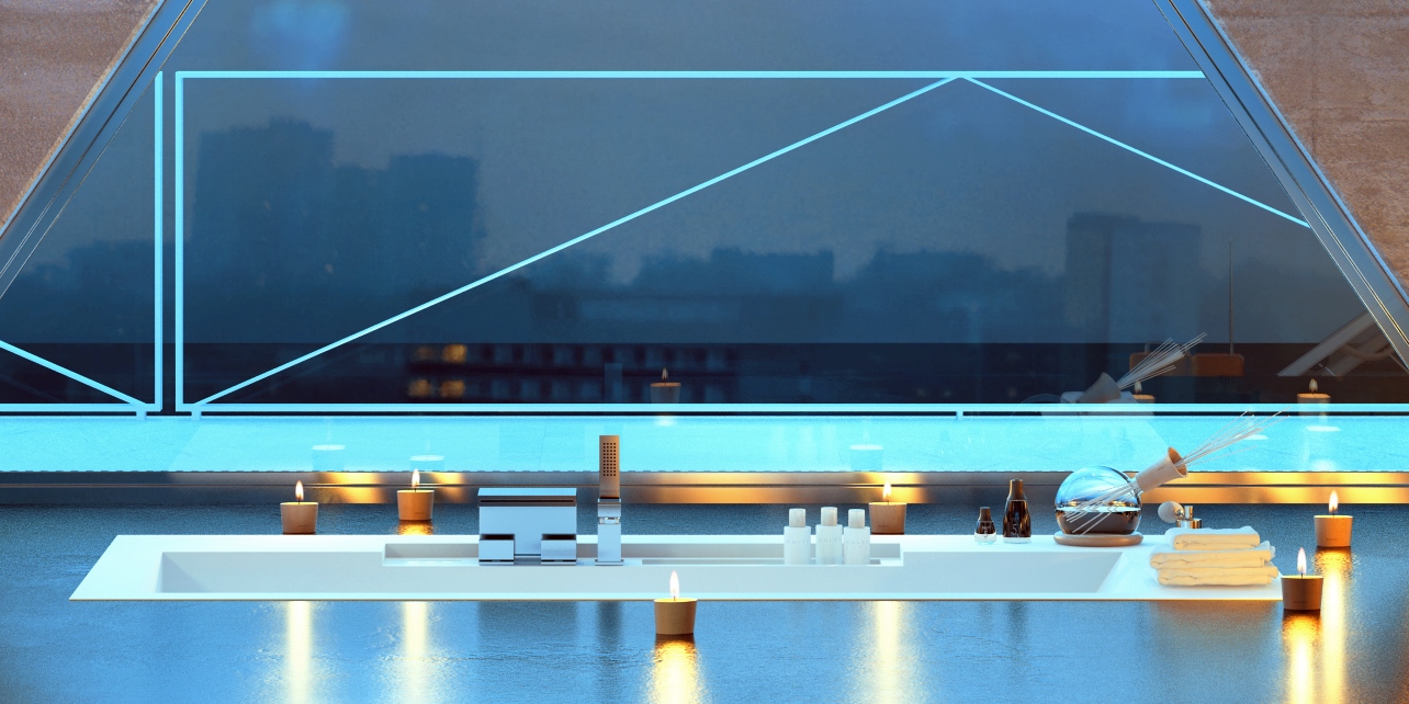 Design Ванна встраиваемая из Corian 2000x1000x500 Floor Swim Tub 1 белая MOMA Design BOX TUB FLOORSWIMTUB1 - Вид №1