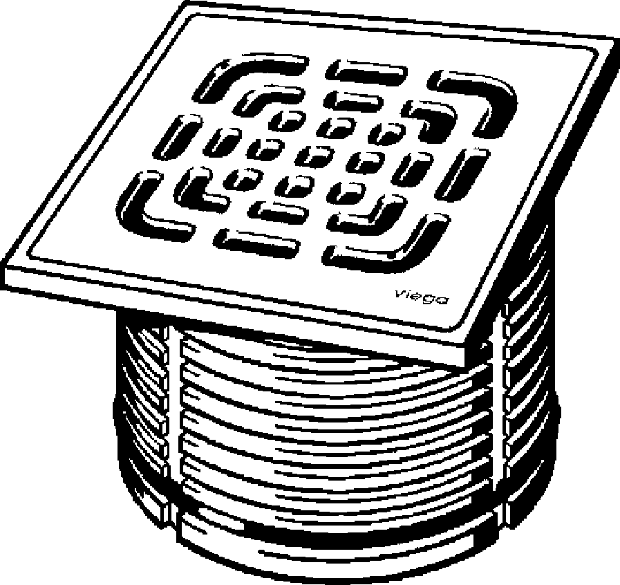 Viega Надставной элемент с решеткой Advantix 4922.5 (555 504 2))  - Вид №1