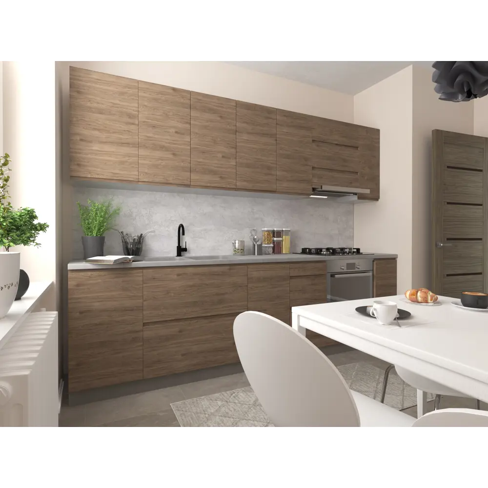 Фасад для кухни Токио Delinia ID 44.7×102.1 см в цвете темное дерево 86423442 STLM-1333793 - Вид №7
