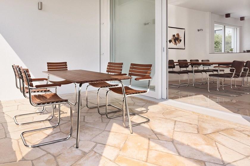 Thonet Консольный садовый стул из массива дерева с подлокотниками S 40 sun-id-1463113 - Вид №1