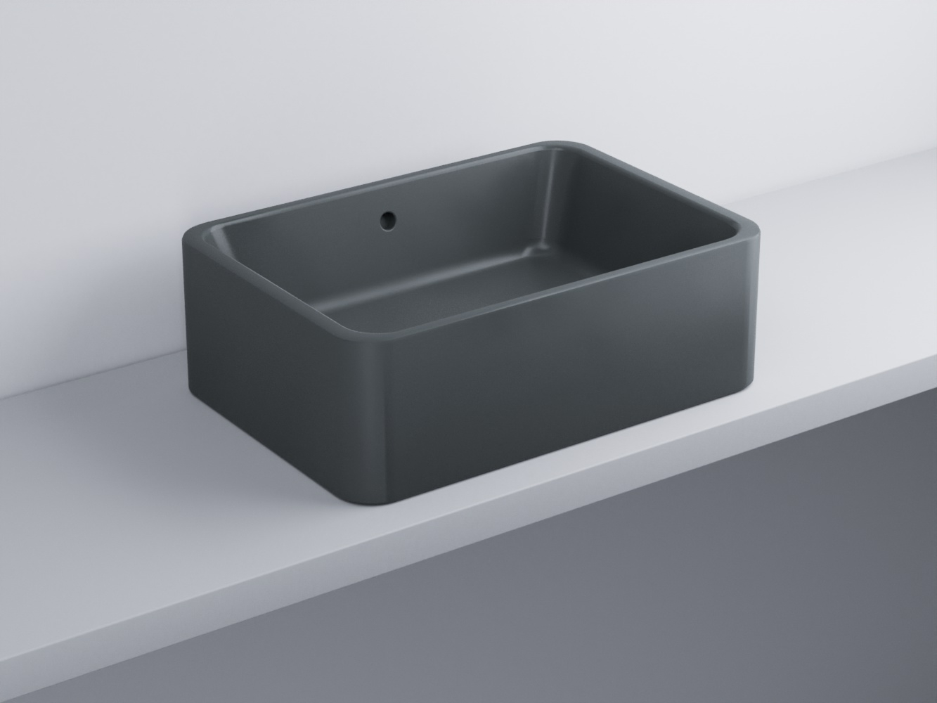 SHLAA6020-BA Раковина накладная прямоугольная с переливом 60 x 20 h cielo Shui Ceramica Cielo