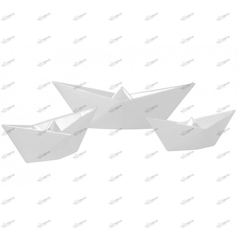 Набор фарфоровых лодок Memorabilia 3 шт Seletti 10441