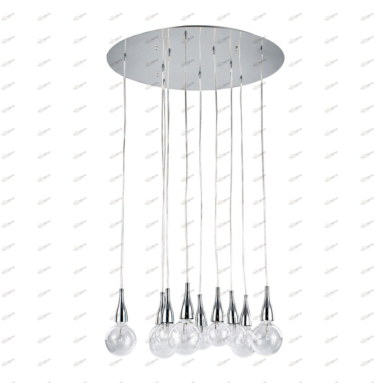 Люстра дизайнерская Ideal Lux minimal хром Minimal SP10 IDEAL LUX ДИЗАЙНЕРСКИЕ, MINIMAL, ШАР 057387 Хром 